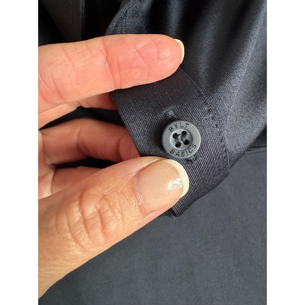 BYLT Drop Cut Executive Polo Mens XL Black Short Sleeve Pocket Performance Shirt - Picture 3 of 11